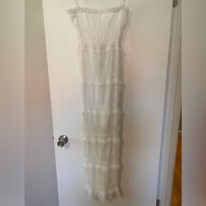 Commense Aegean Ruffle Zippered Midi Dress